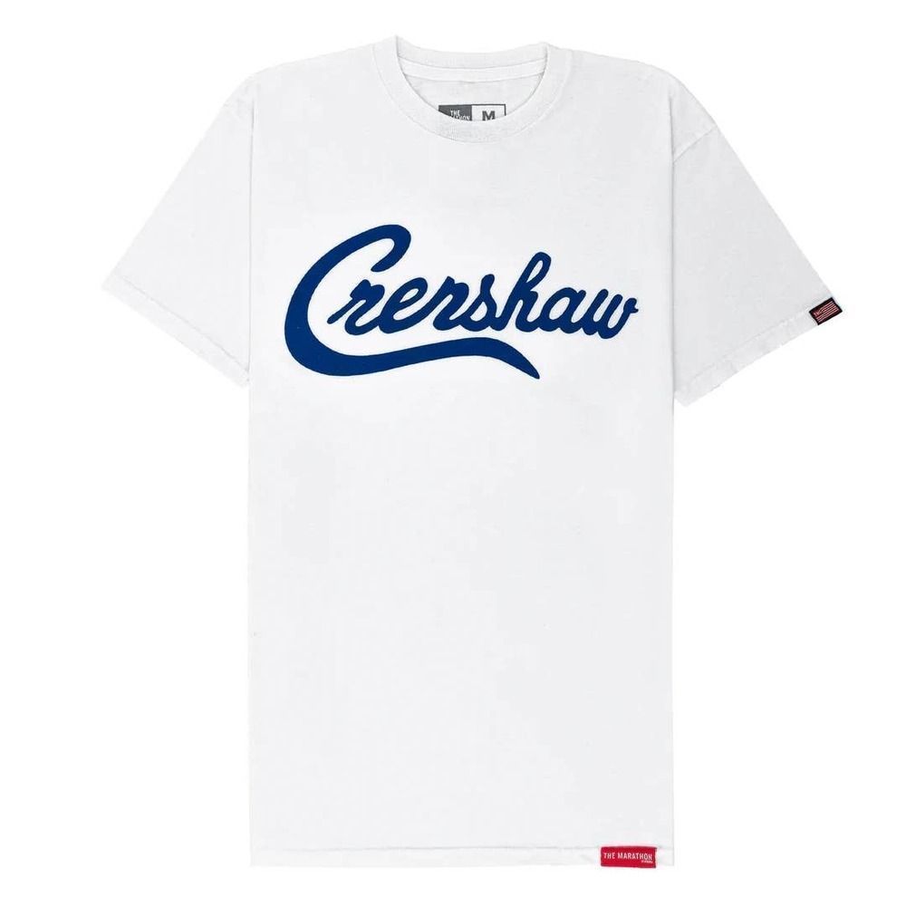 CRENSHAW T-SHIRT - White/Royal Blue/ sz S